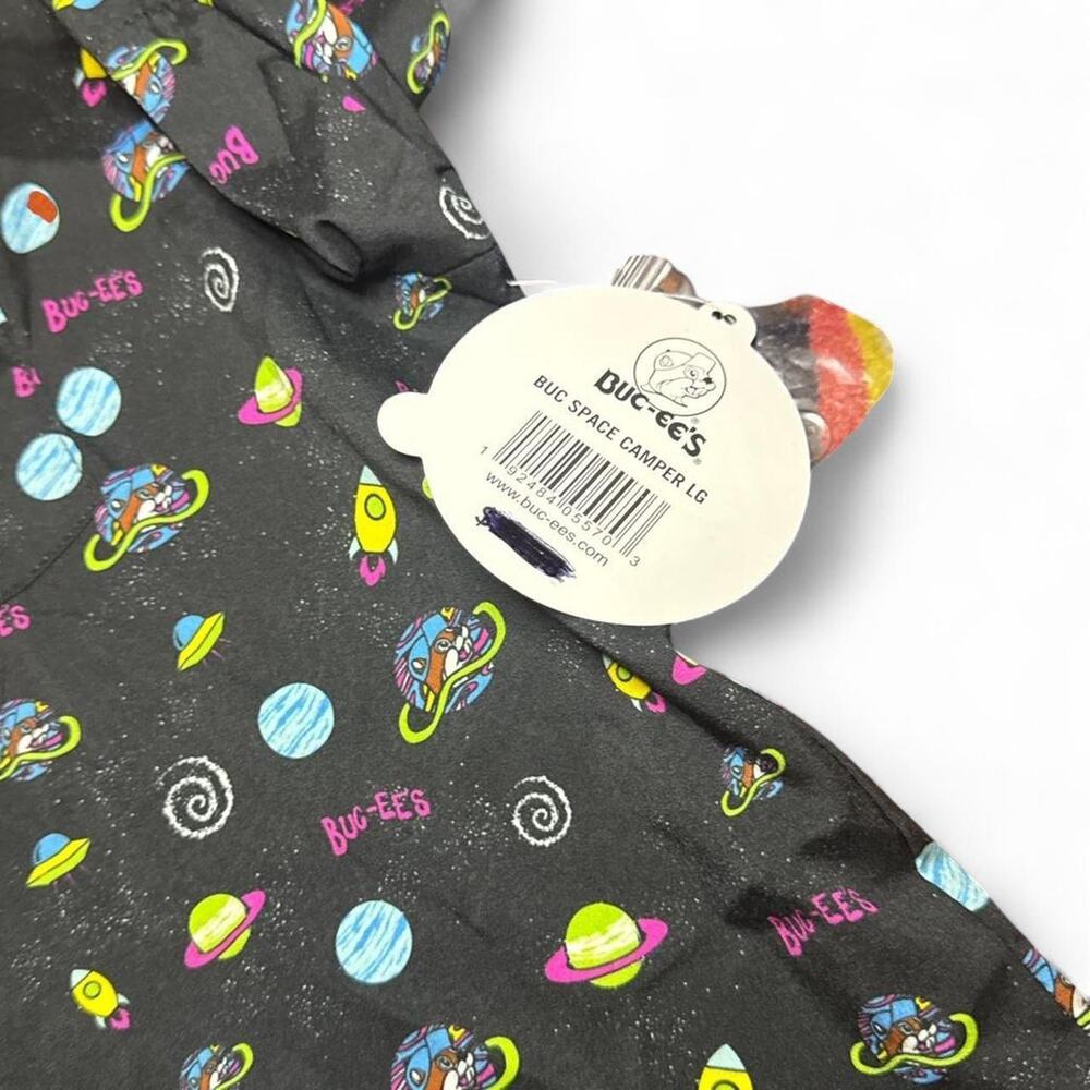 NWT LIMITED EDITION Buc-ee’s Men’s Bucee Space Hawaiian Button-Up Shirt — LARGE - Picture 2 of 6